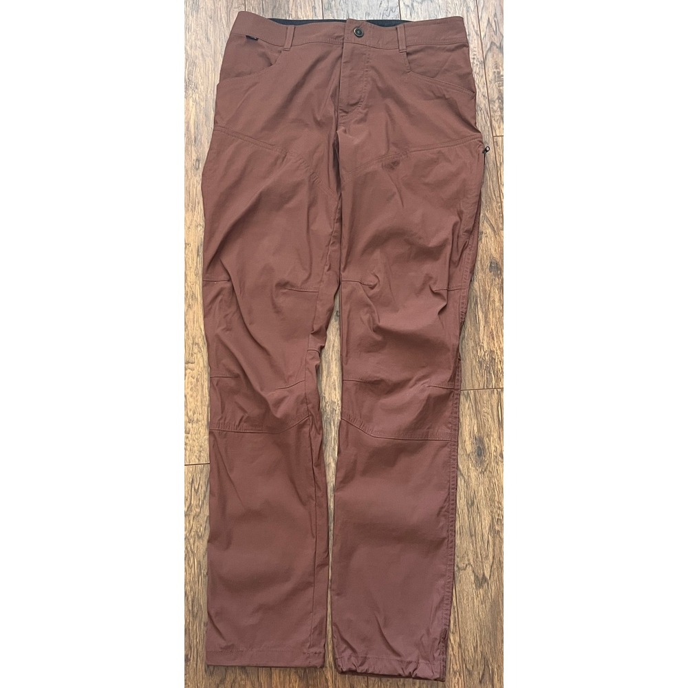 KÜHL Men's Born in the Mtns Pants 32x36 Brown Stretch Outdoor Hiking Exoskeleton